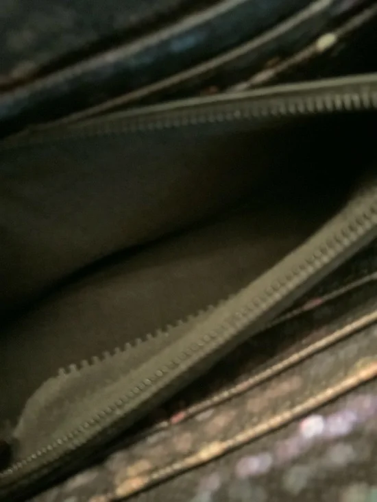 Tory Burch Black Wallet with Multicolor Speckle Print - Picture 9 of 14